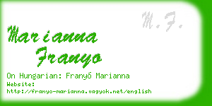 marianna franyo business card